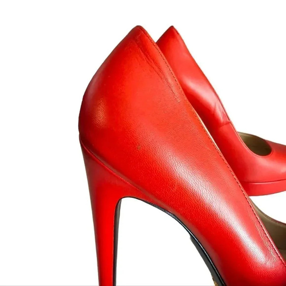 Prada Capretto Platform‎ Pumps Red Size 38.5 - Picture 10 of 15